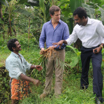 Tim is shown ginger in Cochin, India